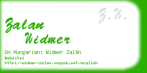 zalan widmer business card