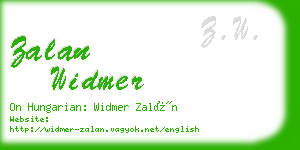 zalan widmer business card